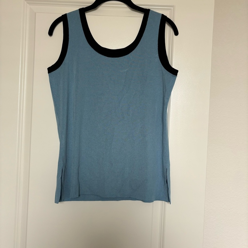 Exclusively Misook Fine Knit Tank Pullover Sleeveless Sweater S